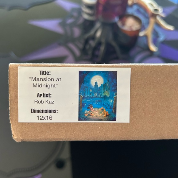 Disney Stretched Canvas Haunted Mansion at Moonlight - Picture 2 of 3